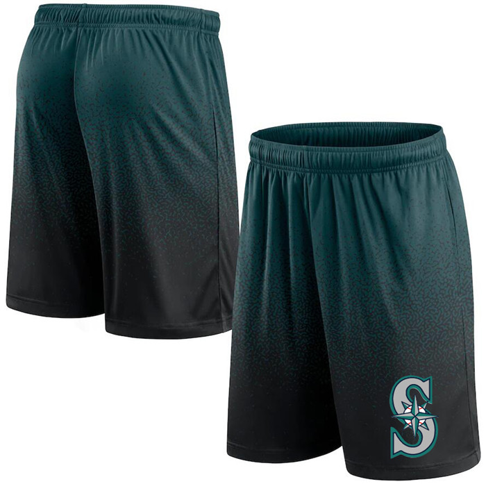 Men's Seattle Mariners Green/Black Ombre Shorts Men's Seattle Mariners Green/Black Ombre Shorts